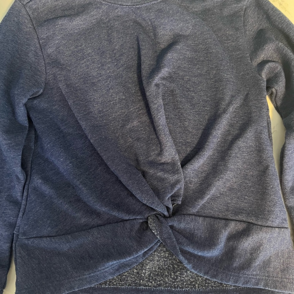 Girls Twist Front Fleece Sweatshirt Small - Picture 4 of 5